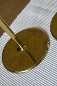 Pair of Vintage Brass Candlesticks