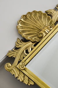 Hollywood Regency Solid Brass Mirror