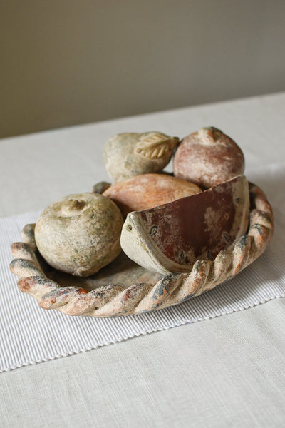 Set of 6 Vintage Handcrafted Terracotta Fruit Bowl – Aviya Green