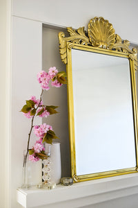 Hollywood Regency Solid Brass Mirror