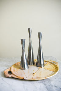 Set of 3 Vintage IKEA Hourglass Taper Candleholders